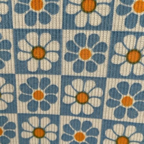 Faded Rose Retro Daisy Crop Top, Sz Large - Picture 9 of 12